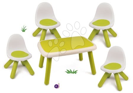 Dětský záhradní nábytek sety - Set stůl pro děti KidTable zelený Smoby - 32
