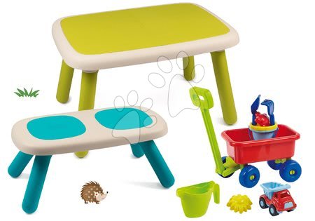 Kerti gyerekbútor szettek - Szett gyerek asztal KidTable zöld Smoby - 25