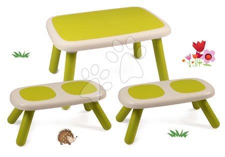 Kerti gyerekbútor szettek - Szett gyerek asztal KidTable zöld Smoby - 23
