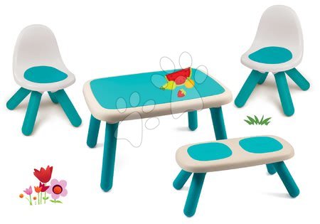 Kids' outdoor furniture sets - Smoby KidTable Table for Kids Blue Set - 20