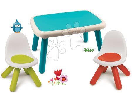 Kids' outdoor furniture sets - Smoby KidTable Table for Kids Blue Set - 21