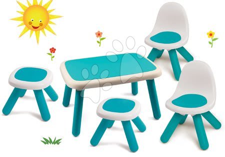 Kerti gyerekbútor szettek - Szett gyermek asztal KidTable zöld Smoby - 31