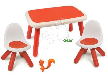 Otroško vrtno pohištvo kompleti - Komplet miza za otroke deti KidTable rdeča Smoby - 23