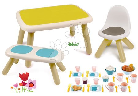 Dětský záhradní nábytek sety - Set stůl pro děti KidTable zelený Smoby
