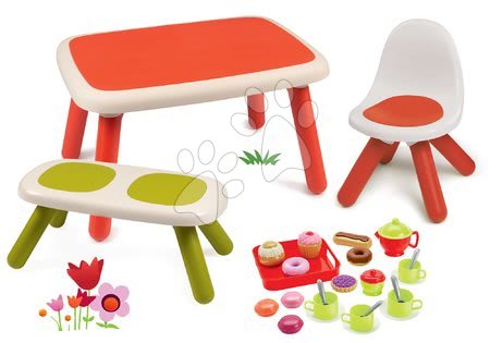 Kerti gyerekbútor szettek - Szett gyermek asztal KidTable zöld Smoby - 28