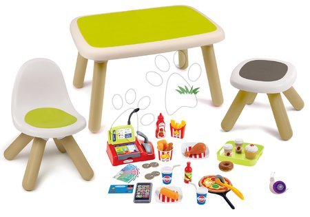 Detský záhradný nábytok sety - Set stôl pre deti KidTable zelený Smoby - 30