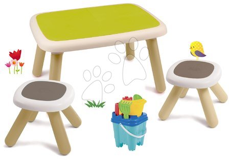 Detský záhradný nábytok sety - Set stôl pre deti KidTable zelený Smoby