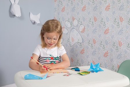 Dětský záhradní nábytek - Set stůl KidTable White Smoby šedokrémový výška 45 cm s židlí s anti UV filtrem_1