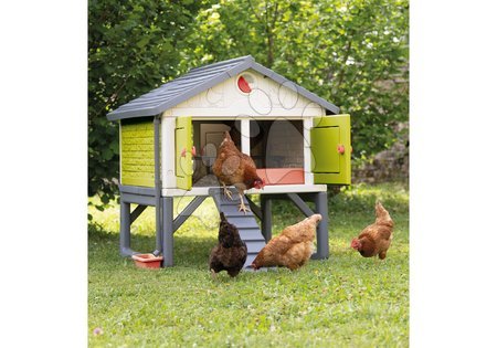 Gallinero infantil - Gallinero para 5 gallinas Cluck Cluck Cottage Green Smoby - 11