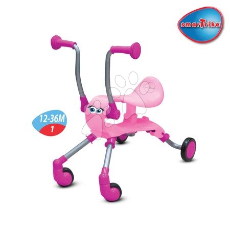 Guralice za djecu od 12 mjeseci - SMART TRIKE 9000200 odrážadlo Springo 360 stupňové kolieska ružové od 12-36 mesiacov - 2