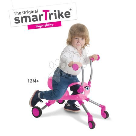 Guralice za djecu od 12 mjeseci - SMART TRIKE 9000200 odrážadlo Springo 360 stupňové kolieska ružové od 12-36 mesiacov - 1