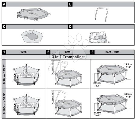 Trampolíny - Trampolína 3-in-1 Jump smarTrike - 11