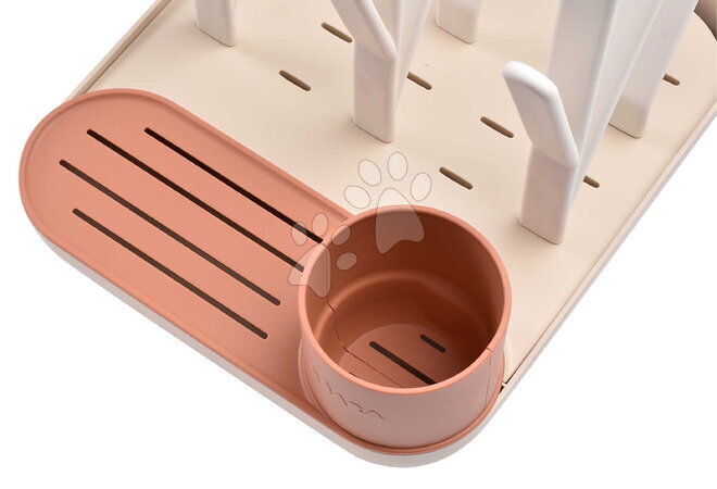 Dojčenské fľaše - Odkvapkávač dojčenských fliaš Forest Draining Rack Terracotta Clay Beaba - 3