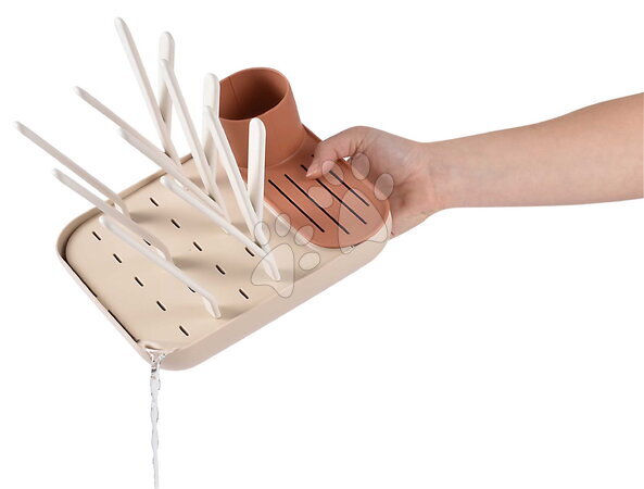 Dojčenské fľaše - Odkvapkávač dojčenských fliaš Forest Draining Rack Terracotta Clay Beaba - 7