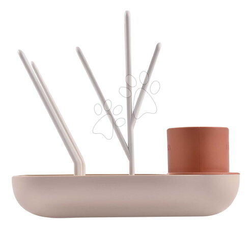 Dojčenské fľaše - Odkvapkávač dojčenských fliaš Forest Draining Rack Terracotta Clay Beaba - 8