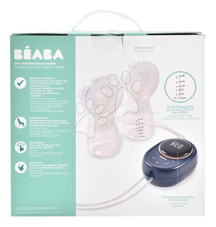 Odsávačky - Odsávačka mateřského mléka Double Electric Breast Pump Night Blue Beaba - 10