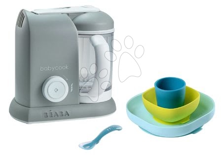 Produse bebe - Set aparat de gătit cu aburi si mixer Beaba Babycook® Solo gri