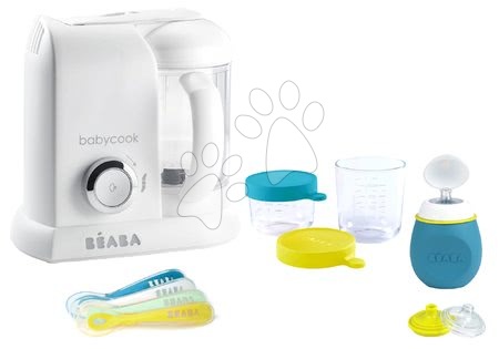 Oprema za dojenčka - Komplet parni kuhalnik in sekljalnik Beaba Babycook® Solo white silver