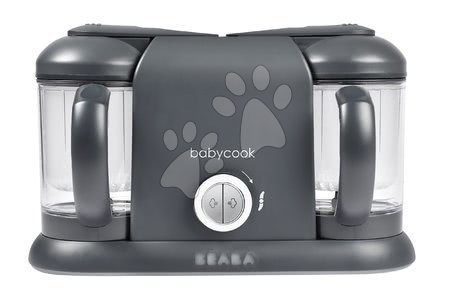 Dojčenské potreby - Parný varič a mixér Beaba Babycook® Duo Plus Dark Grey dvojitý