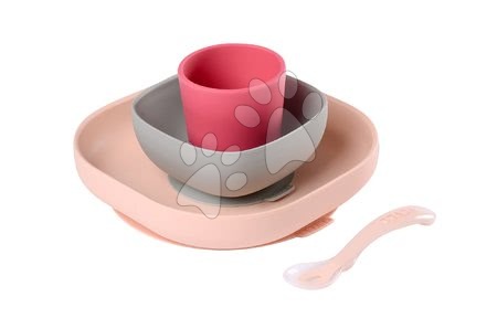 Babaétkészletek - Étkészlet Silicone Meal set Beaba