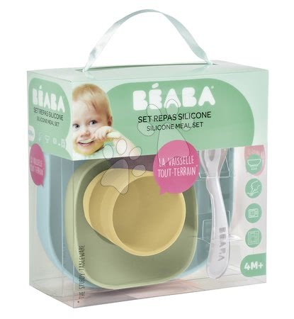 Vajilla para bebés - Juego de Comedor Silicone Meal Set Beaba_1