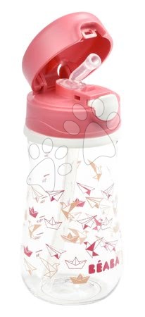 Căni cu cioc pentru bebeluși - Sticlă pentru bebeluși din plastic rezistent Beaba Straw Cup - 1