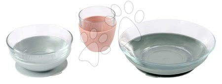 Kojenecké potřeby - Jídelní souprava ze skla Duralex Eucalyptus Glass Meal Beaba