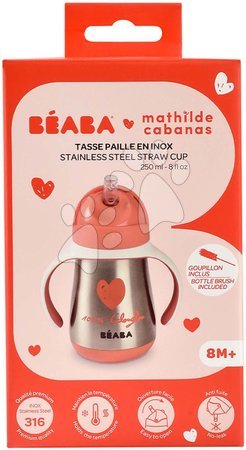 Pro miminka - Láhev Bidon s dvojitými stěnami Stainless Steel Straw Cup Beaba - 14