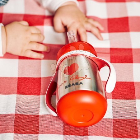 Pro miminka - Láhev Bidon s dvojitými stěnami Stainless Steel Straw Cup Beaba - 2