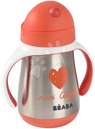 Pro miminka - Láhev Bidon s dvojitými stěnami Stainless Steel Straw Cup Beaba - 10