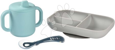 Kojenecké potřeby - Jídelní souprava s hrníčkem a lžičkou Silicone learning set Beaba