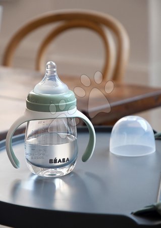 Hračky pre detičky od 3 do 6 mesiacov - Fľaša Bidon na učenie pitia 2in1 Training Bottle Beaba _1
