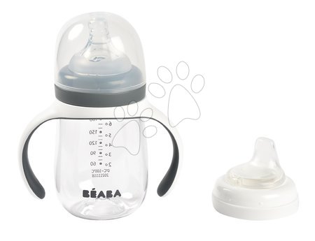 Hračky pre detičky od 3 do 6 mesiacov - Fľaša Bidon na učenie pitia 2in1 Training Bottle Beaba