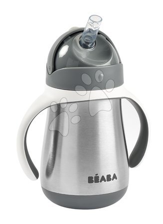 Kubki dla dzieci - Butelka Bidon z podwójnymi ściankami Stainless Steel Straw Cup Beaba - 7