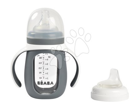 Dojčenské jedálenské potreby - Fľaša Bidon na učenie pitia 2in1 Training Bottle Beaba