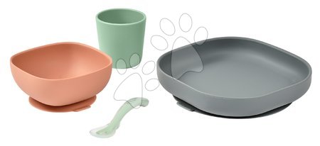 Igračke za djecu od 3 do 6 mjeseci - Set za jelo Silicone Meal Set Beaba_1