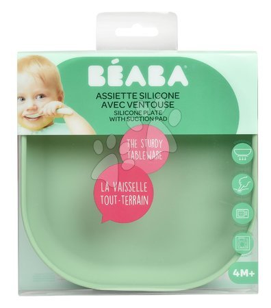 Jucării pentru bebeluși de la 3 la 6 luni - Farfurie pentru bebeluși Silicone Suction Plate Beaba_1