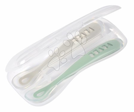 Cubiertos para bebés - Cucharas ergonómicas 1st Age Silicone Spoons Beaba - 3