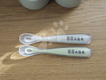 Igračke za djecu od 3 do 6 mjeseci - Ergonomske žličice 1st Age Silicone Spoons Beaba_1