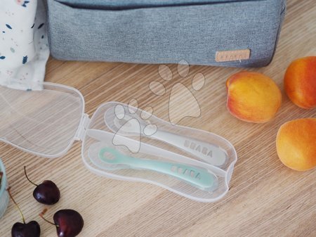 Evőeszközök és etetőkanalak - Ergonomikus kanalak 2nd Age Silicone Spoons Beaba - 1