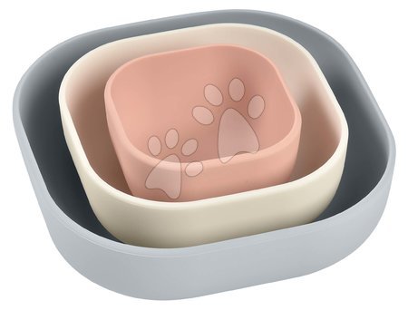 Kojenecké potřeby - Jídelní souprava Silicone Nesting Bowl Set Beaba