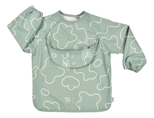 Podbradníky - Podbradník 2v1 Bib with Removable Sleeves Sage Green Beaba