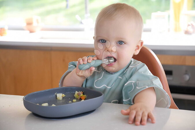 Kinderbesteck - Erstes Kinderbesteck Edelstahl Pre-Cutlery Sage Green Beaba - 7