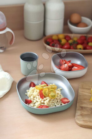 Jedálenské súpravy - Jedálenská súprava Stainless Steel Meal Set Sage Green Beaba - 8