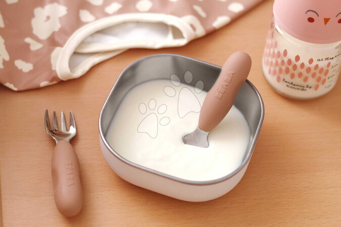 Príbory a lyžičky - Prvý detský príbor Stainless Steel Pre-Cutlery Praline Beaba - 2