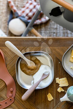 Príbory a lyžičky - Prvé tréningové lyžičky First Age Silicone Spoons Clay Duo Beaba - 6