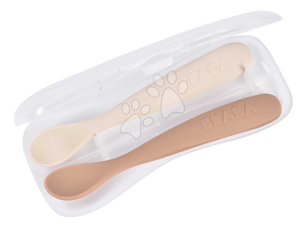 Pribori i žličice - Prve žličice za trening First Age Silicone Spoons Clay Duo Beaba_1