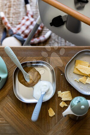 Parní hrnec s mixérem - Set parního vařiče a mixéru Babycook® Neo Mineral Grey s jídelní soupravou, lžičkami a dávkovačem Beaba - 33