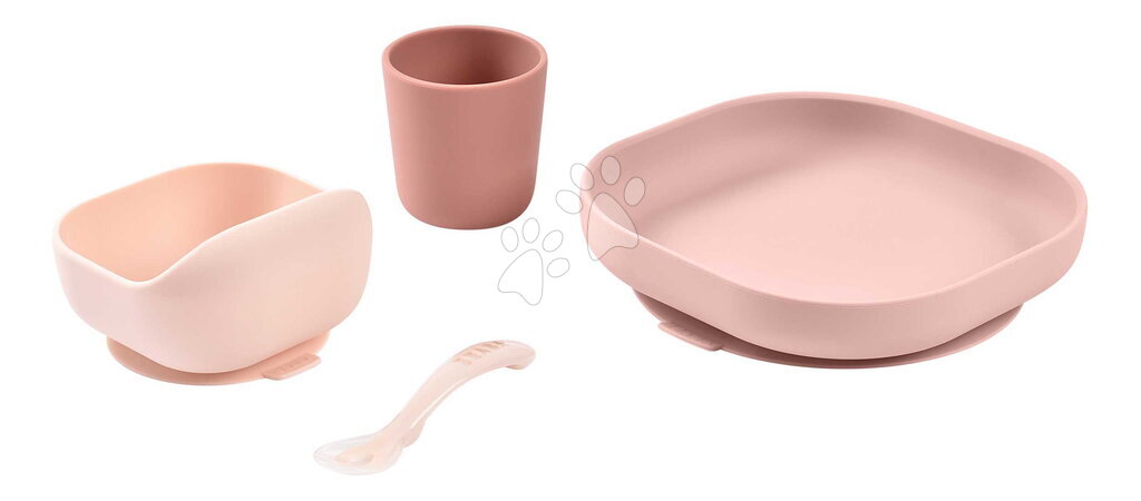 Jedálenské súpravy - Jedálenská súprava Silicone Meal Set Cotton Candy Beaba_1