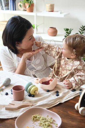 Babaétkészletek - Étkészlet Silicone Meal Set Cotton Candy Beaba - 4